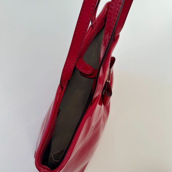 NWT Kate Spade New York Small Evie Veranda Place Patent Leather Tote Bag Red NEW - Picture 3 of 9
